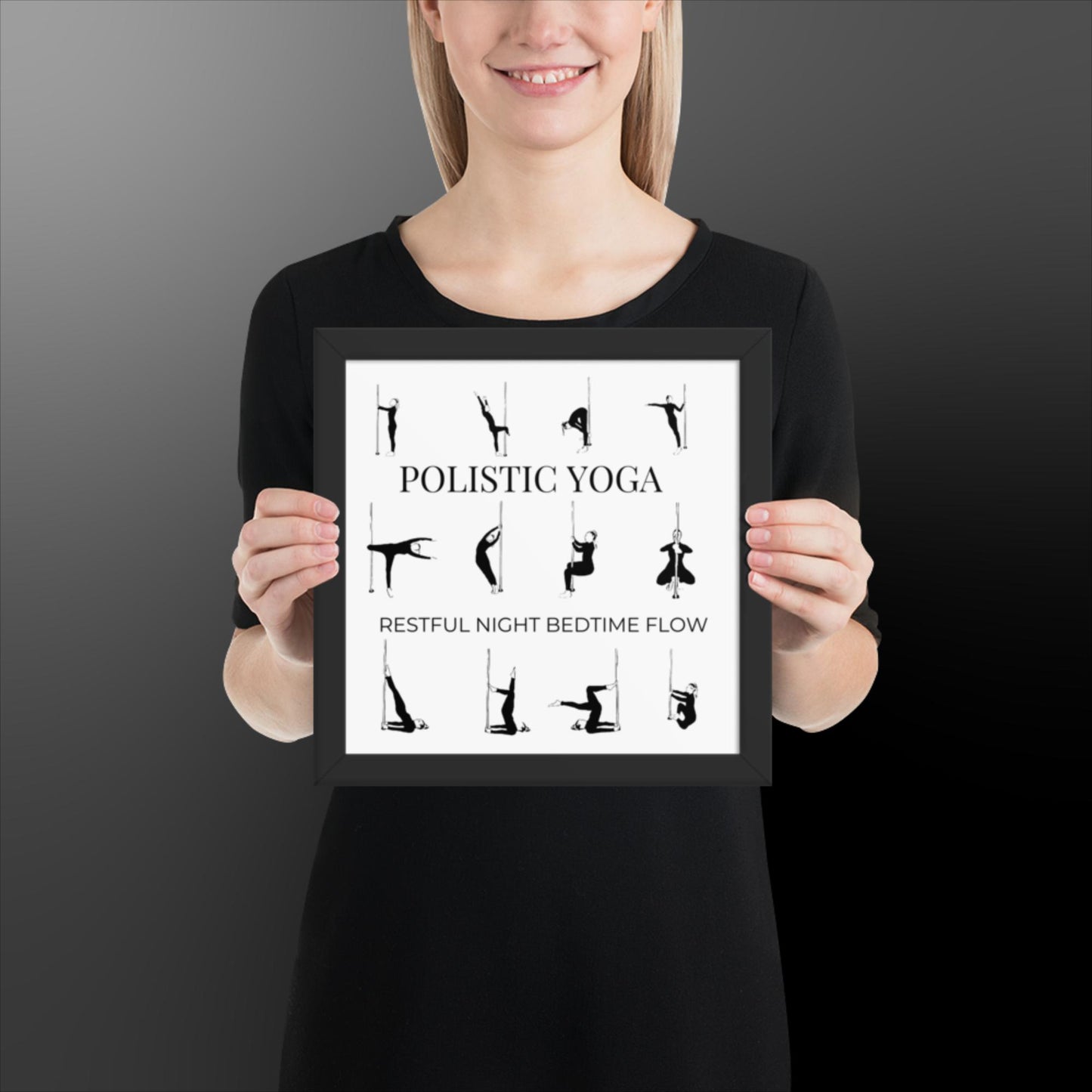 Polistic Yoga Framed Poster; Restful Night