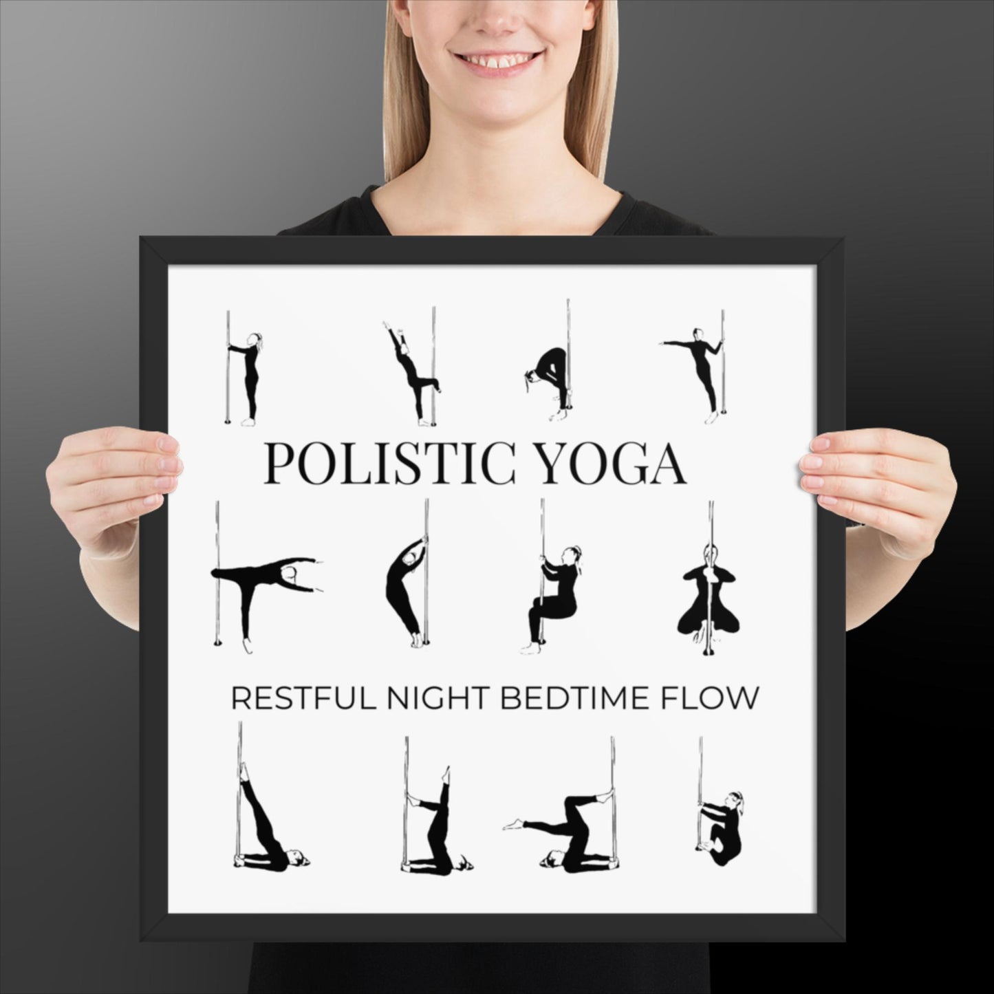 Polistic Yoga Framed Poster; Restful Night