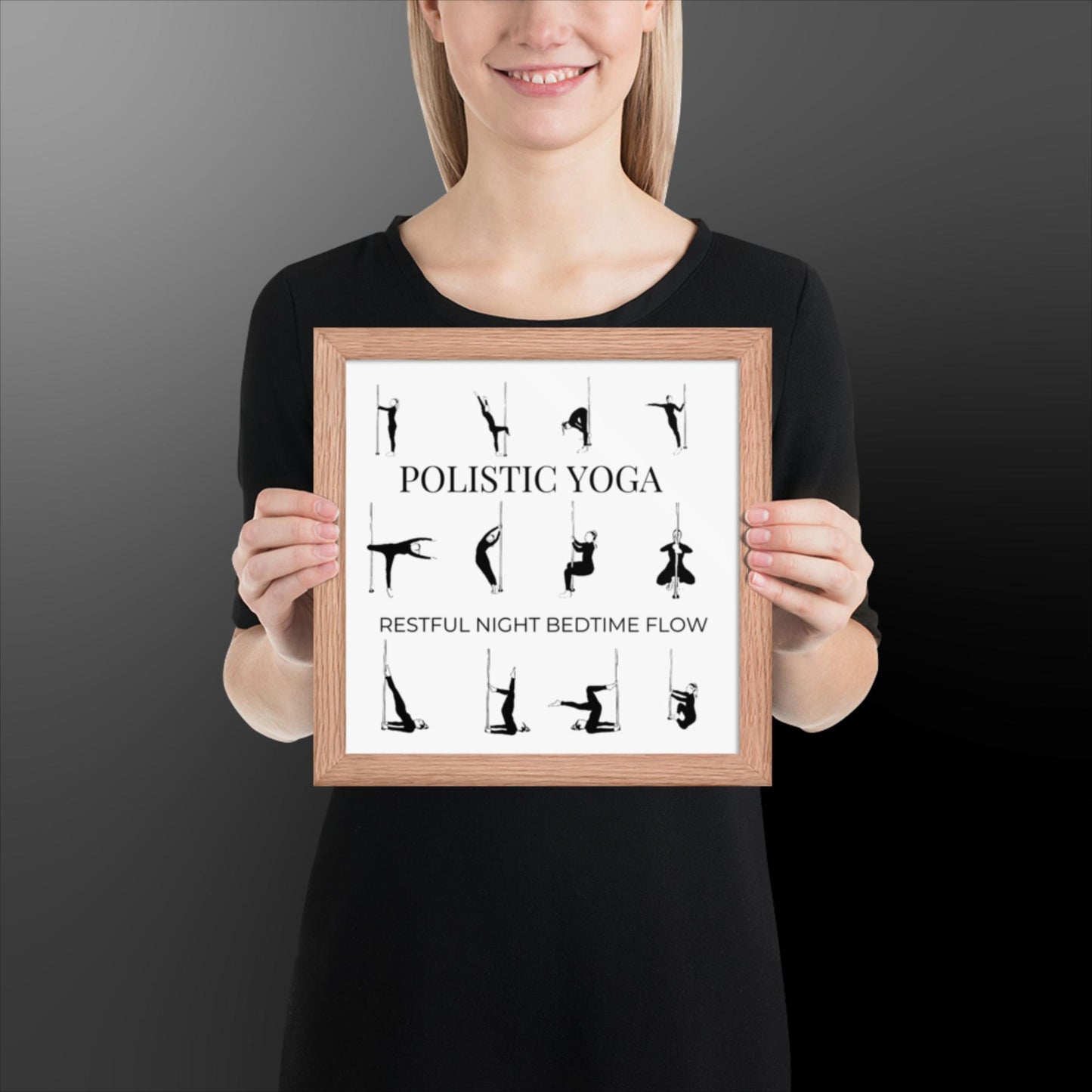 Polistic Yoga Framed Poster; Restful Night