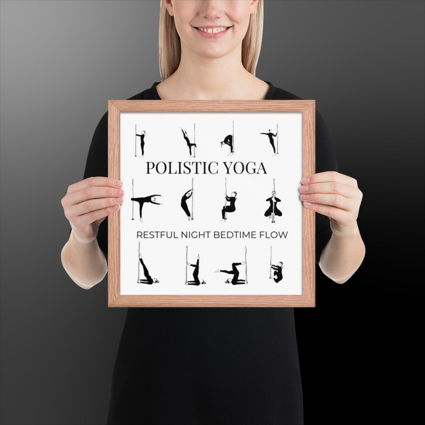Polistic Yoga Framed Poster; Restful Night
