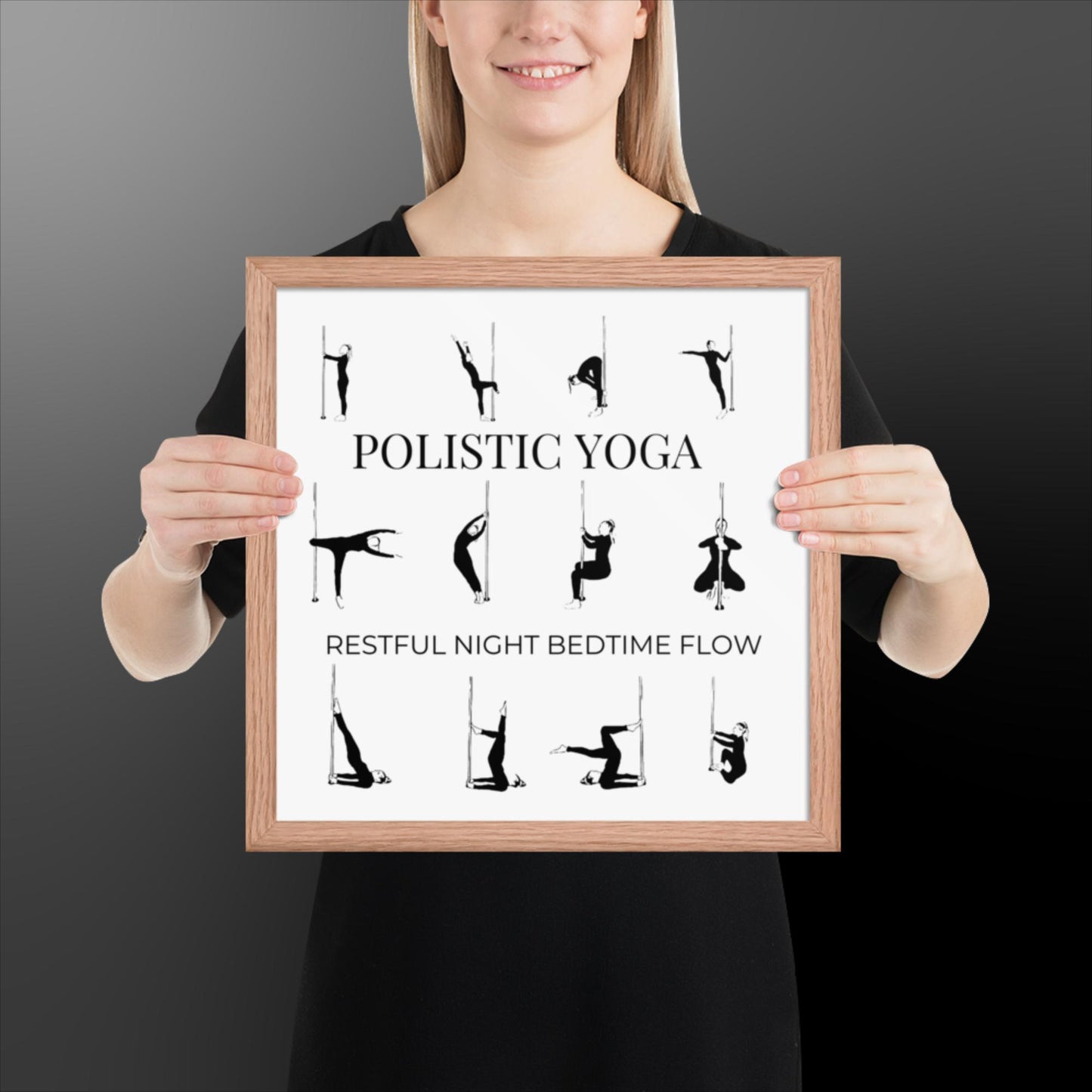 Polistic Yoga Framed Poster; Restful Night