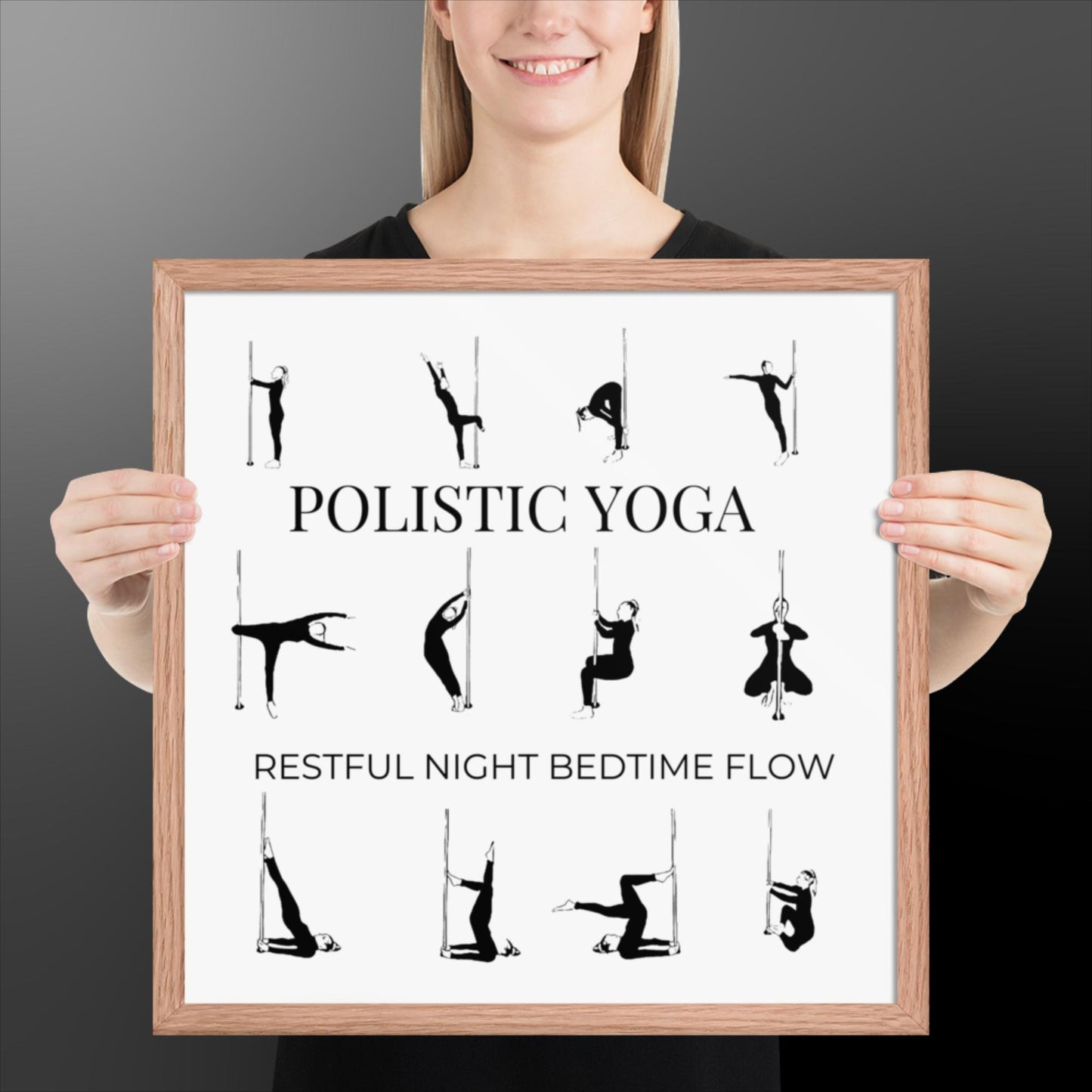 Polistic Yoga Framed Poster; Restful Night
