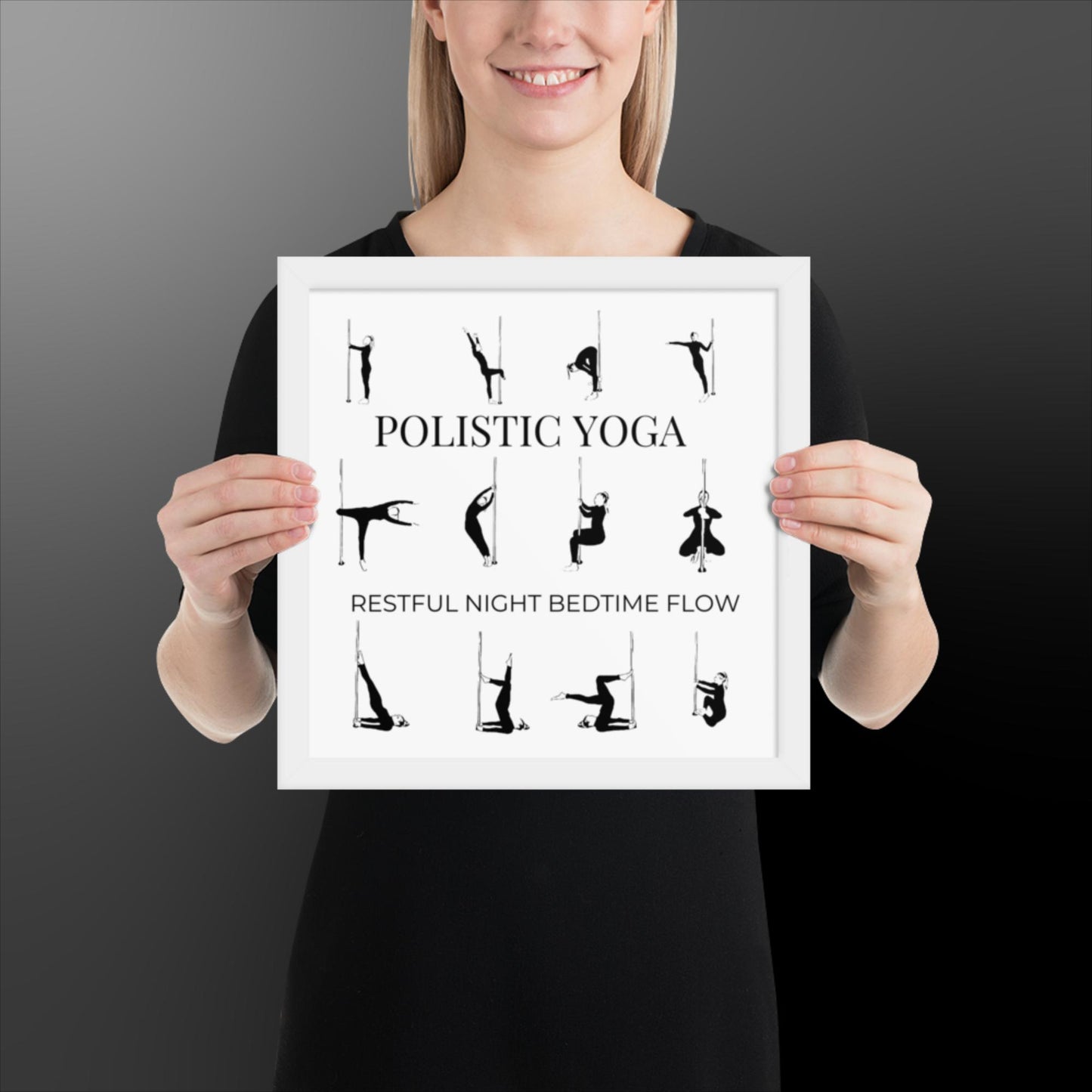 Polistic Yoga Framed Poster; Restful Night