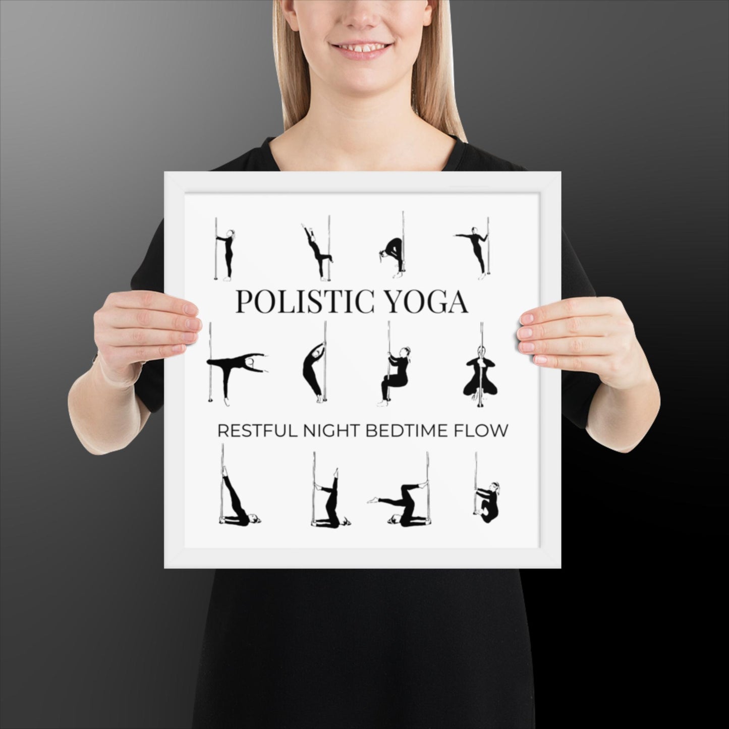 Polistic Yoga Framed Poster; Restful Night