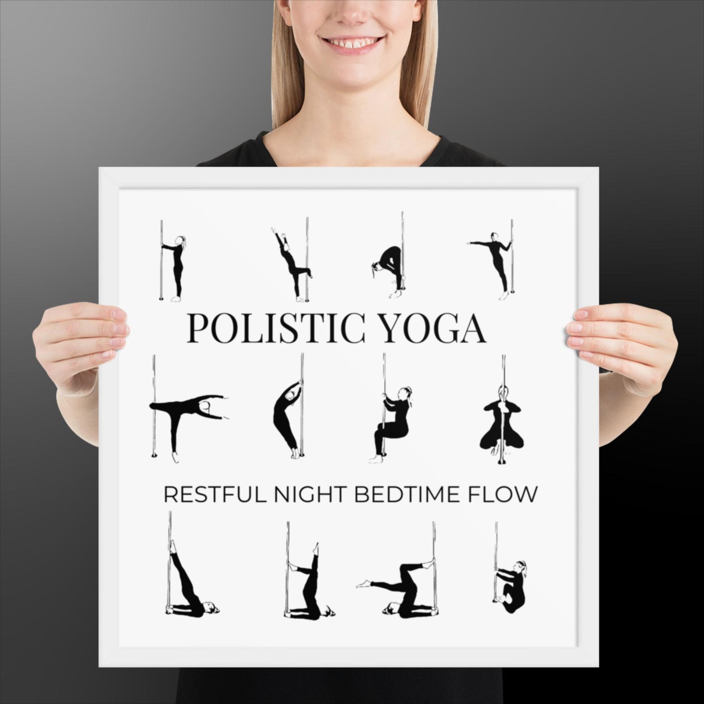 Polistic Yoga Framed Poster; Restful Night
