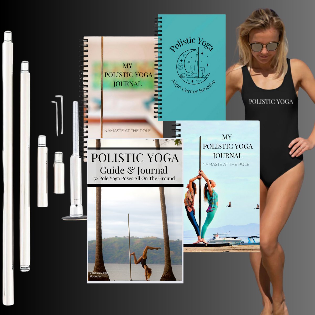 Polistic Yoga Poles, Journals,  Accessories