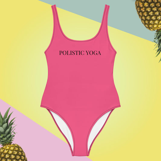 One-Piece Polistic Swimsuit Hot Pink