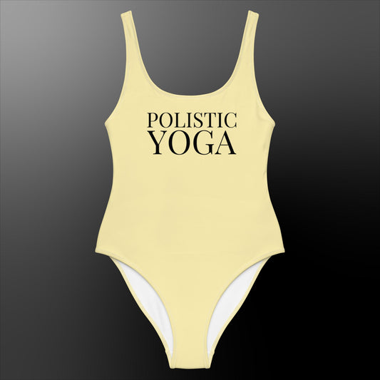 One-Piece Polistic Yoga Swimsuit Yellow