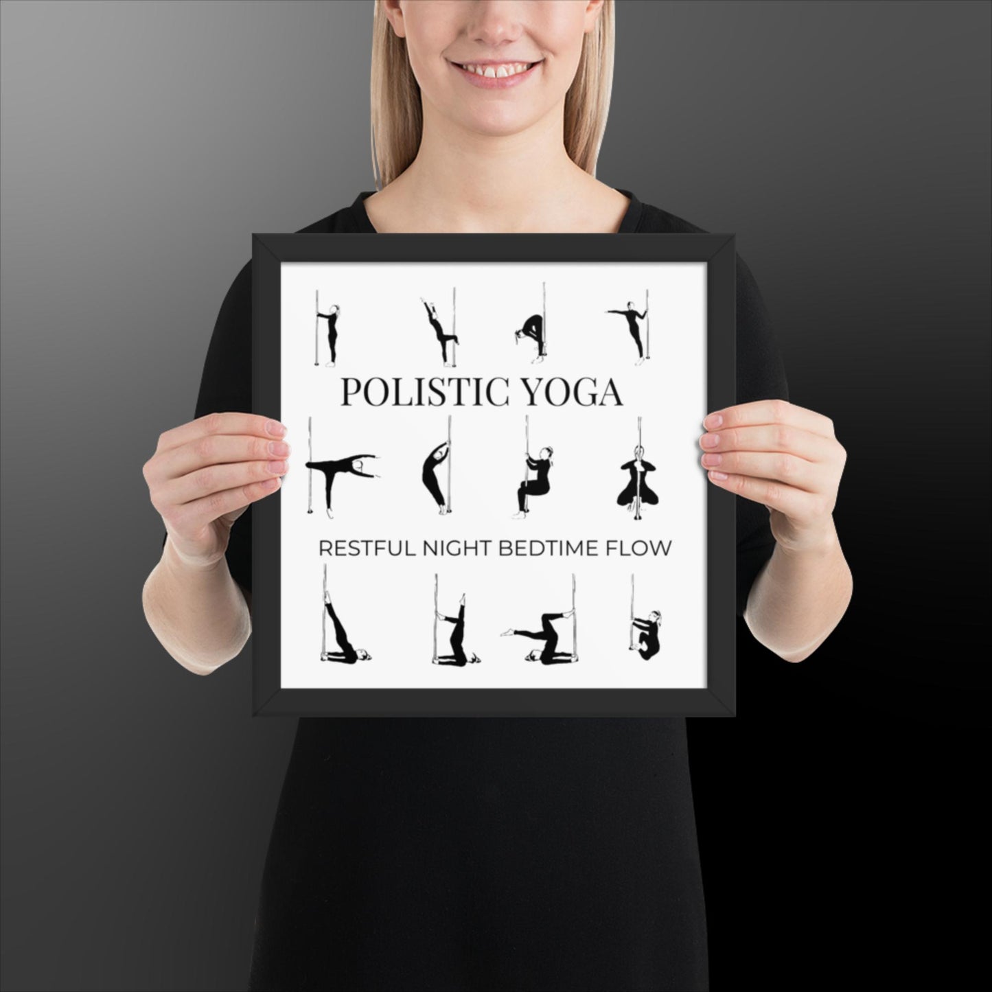 Polistic Yoga Framed Poster; Restful Night