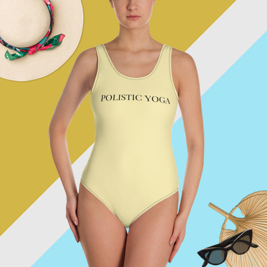 One-Piece Polistic Swimsuit Yellow
