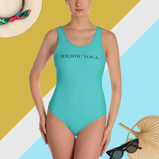 One-Piece Polistic Swimsuit Turquoise