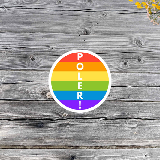 Circle Rinbow Poler Bubble-free stickers