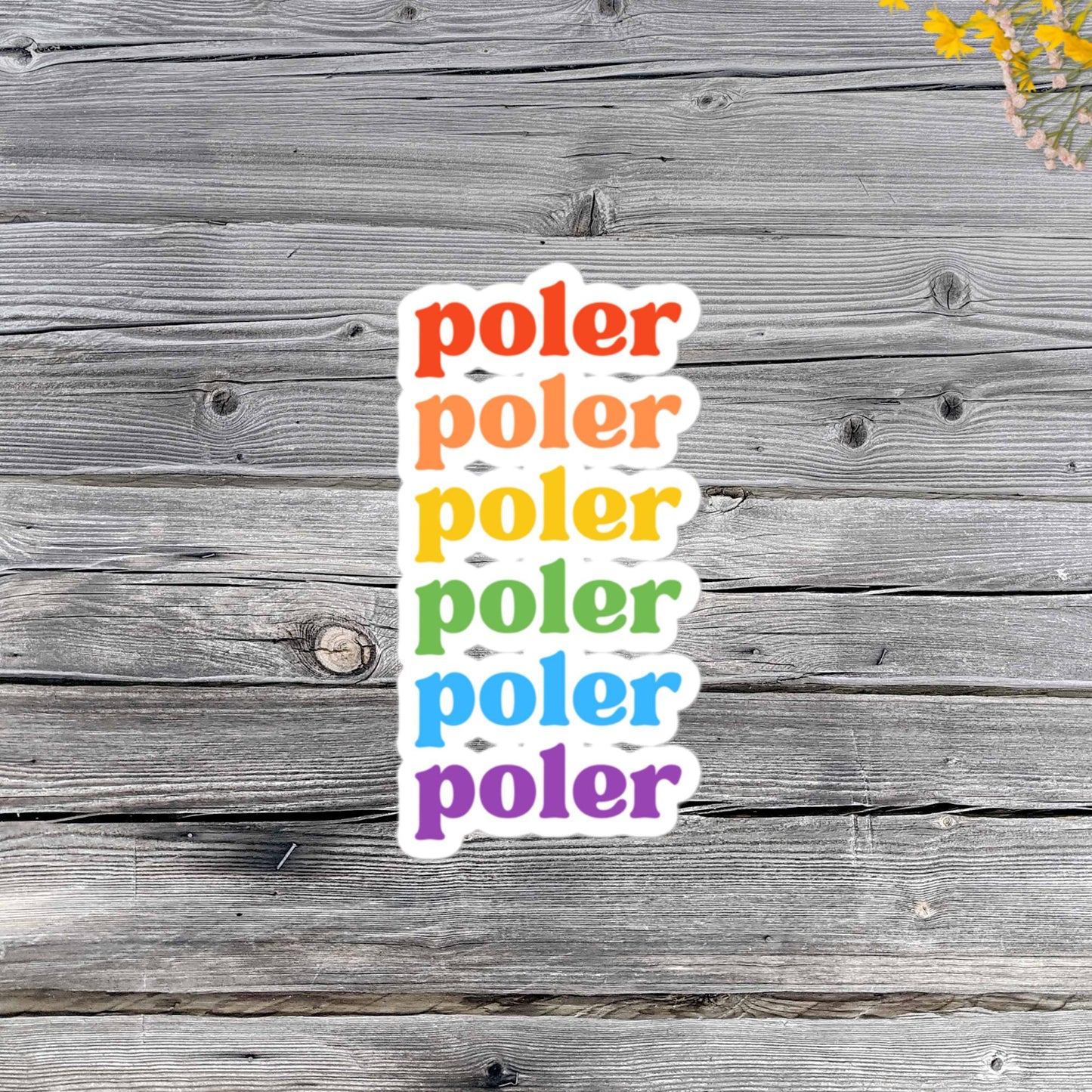 Rainbow Poler Bubble-free stickers