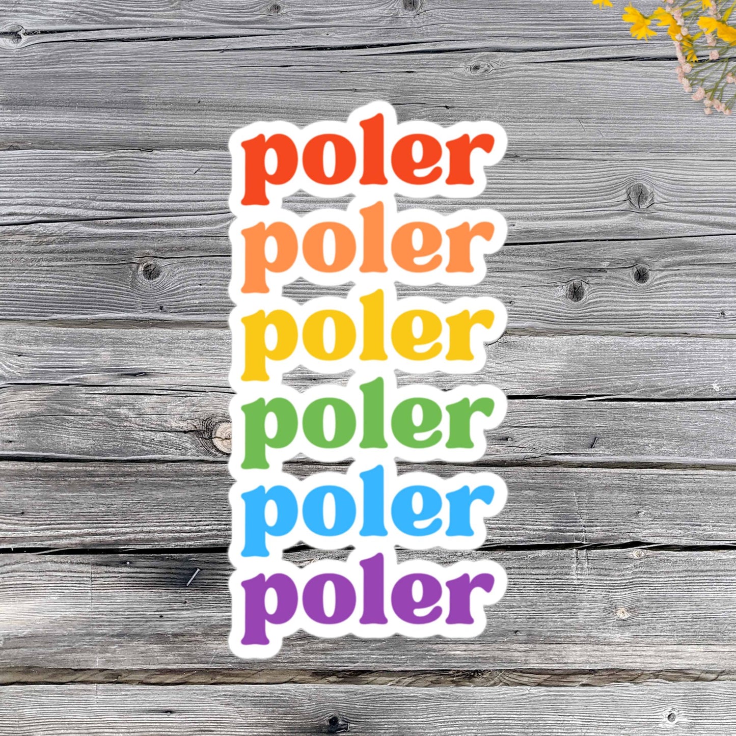 Rainbow Poler Bubble-free stickers