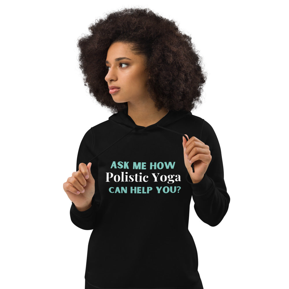 Polistic Yoga Women's eco fitted hoodie Ask Me how